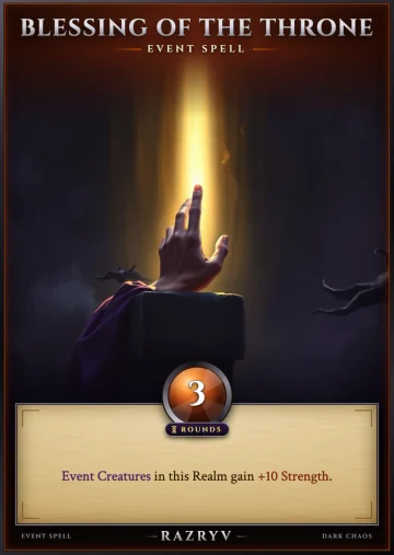 Event Action — Blessing of the Throne