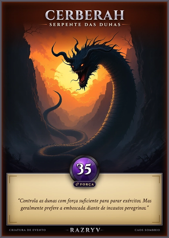 Cerberah, Serpente das Dunas