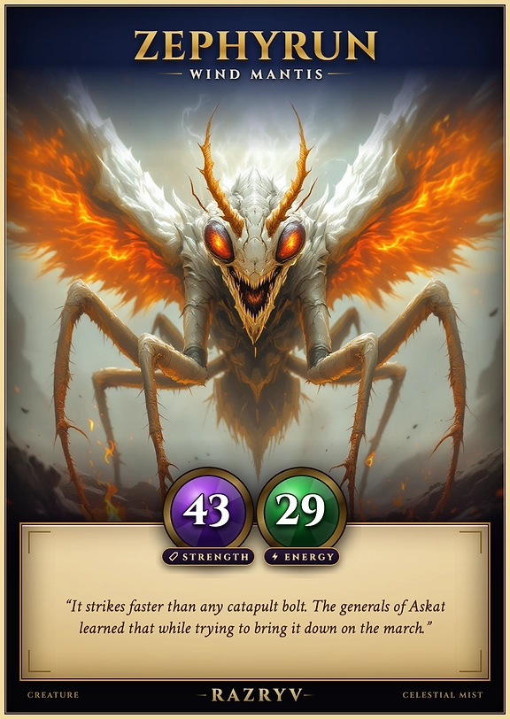 Zephyrun, Wind Mantis