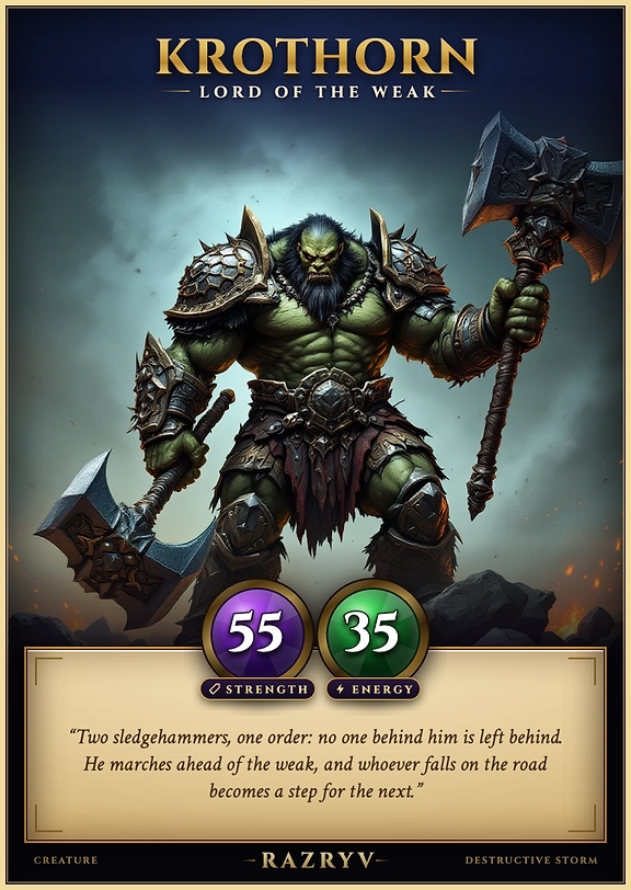 Krothorn, Lord of the Weak