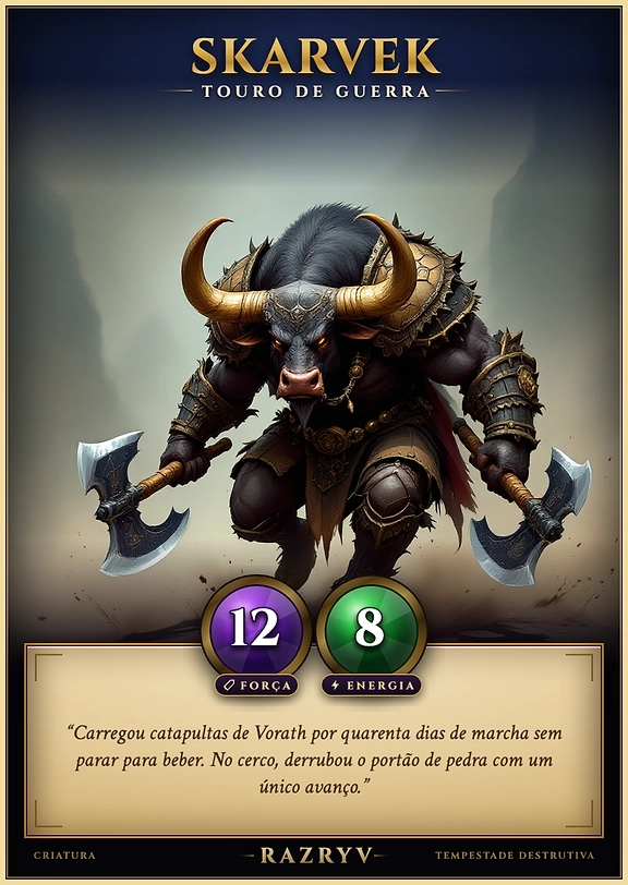 Skarvek, Touro de Guerra