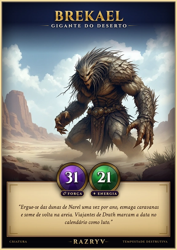 Brekael, Gigante do Deserto