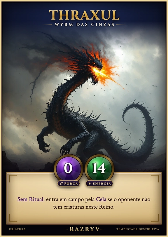 Thraxul, Wyrm das Cinzas